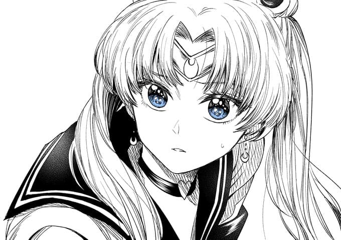 Makoto Kudo, de Mokuyoubi wa kimi to nakitai, nos deja a una Serena con rasgos tiernos y unos lindos ojos.