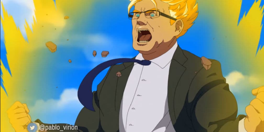 Hacen anime estilo de 'Dragon Ball' de dos políticos