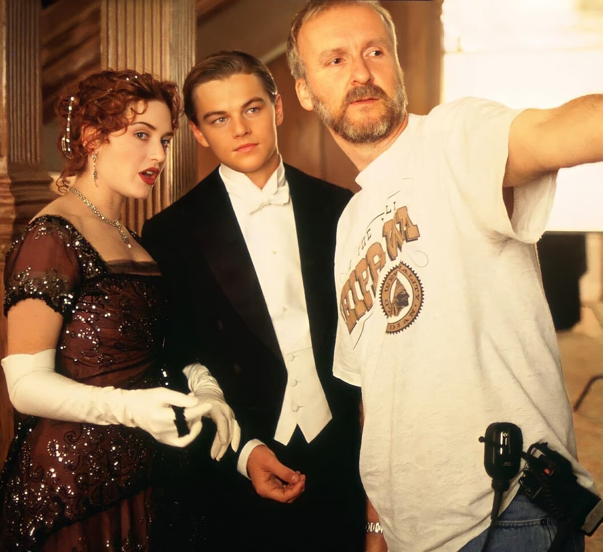 Kate Winslet, Leonardo DiCaprio y James Cameron.