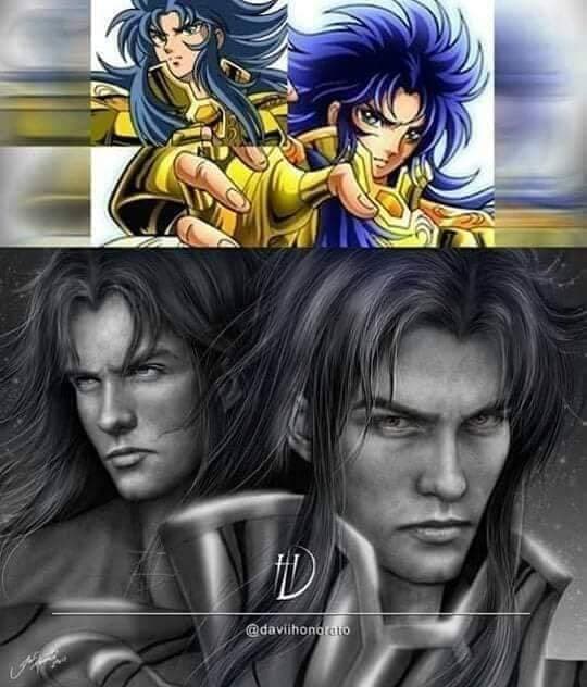 Se puede ver la malicia y maldad en los rostros de Kanon y Saga de Géminis.