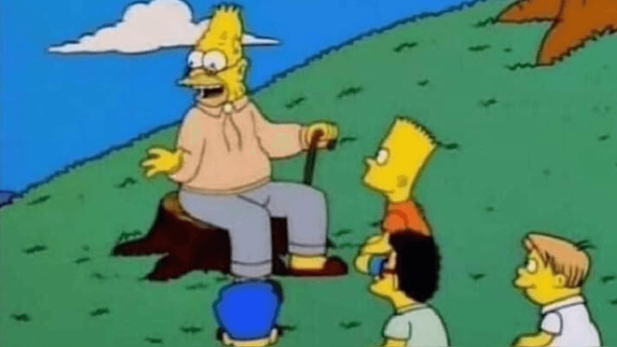 Abe Simpson: A veces la familia lo ignora o hasta se olvidan de él, pero en respuesta él inventa historias. Además, el papá de Homero es chistoso, buen amigo, le cuenta la historia del limonero a los niños de Springfield, fue parte del ejército y de los Peces del Infierno.