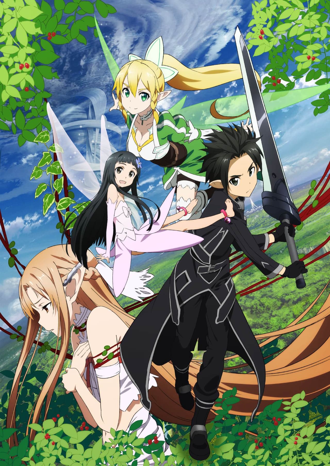 Existen cuatro mundos: Sword Art Online (SAO), ALfheim Online (ALO), Gun Gale Online (GGO) y Underworld (UW).