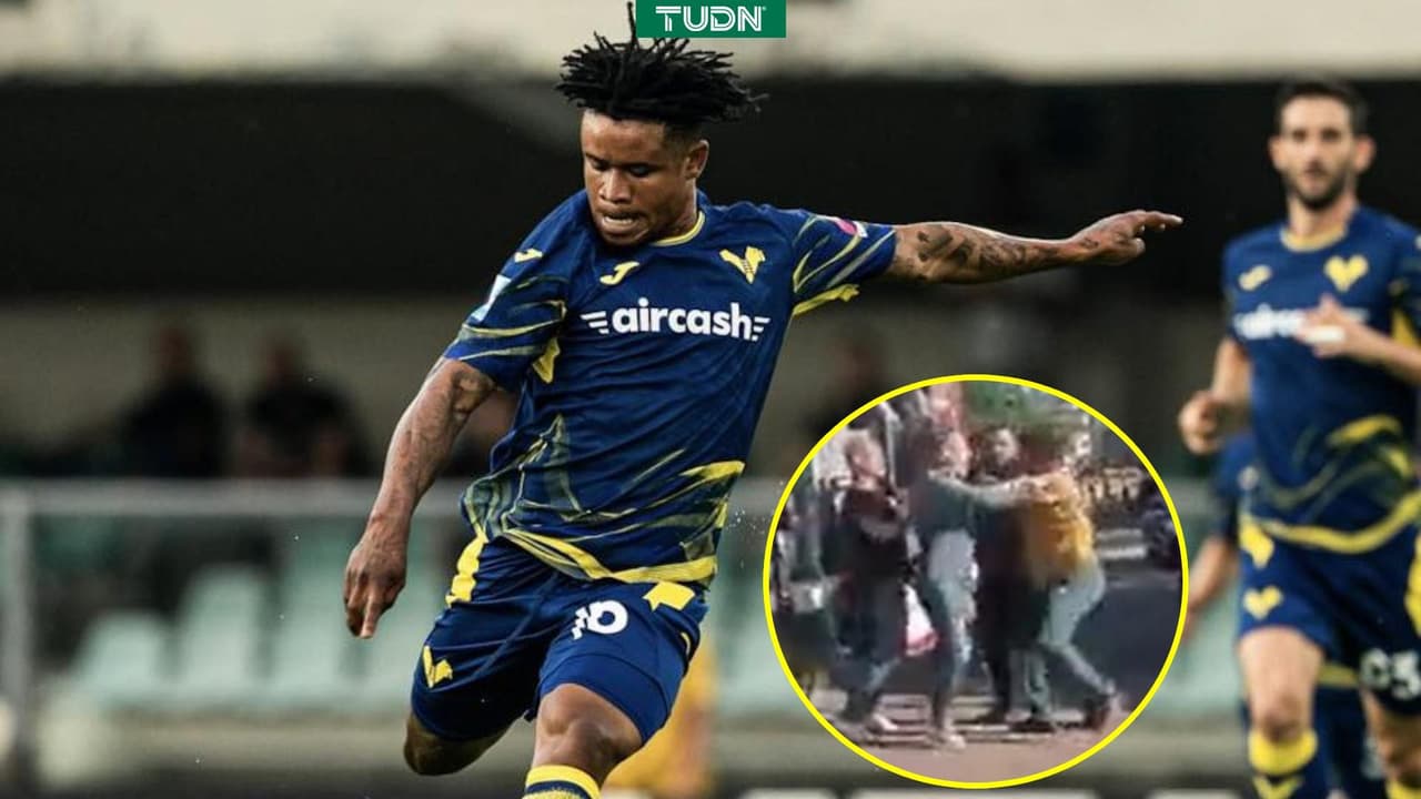 Jugador del Hellas Verona pelea con fan en la calle 