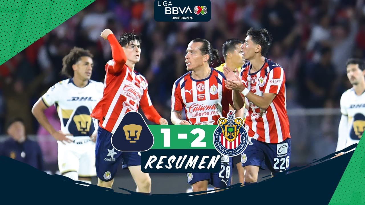 ¡Épico! Chivas remonta a Pumas con todo y polémico penal en contra