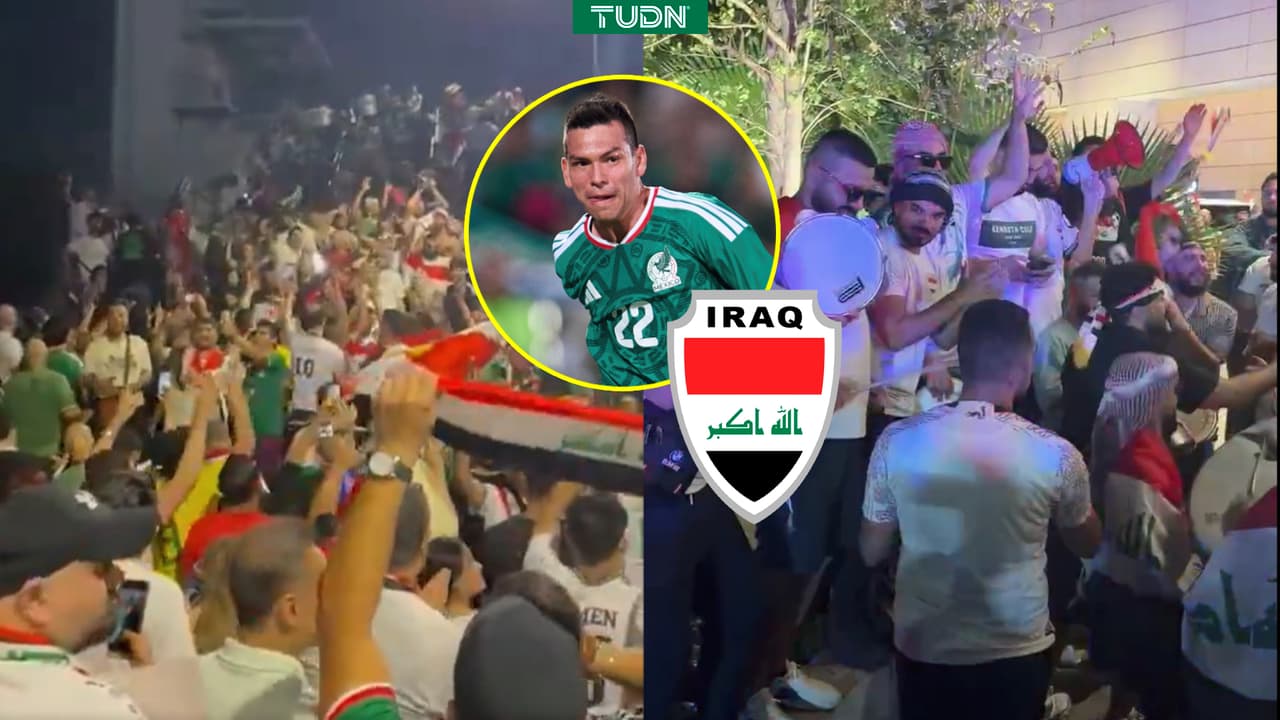 Afición de Irak festeja en Monterrey ¿con cánticos del 'Chucky' Lozano?