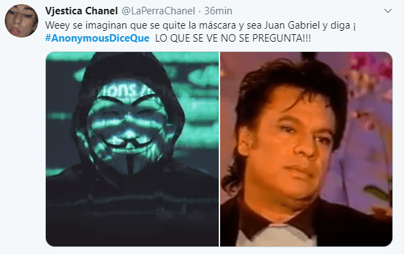 No se trata de que Anonymous sepa si Juan Gabriel siga vivo, sino que sea el mismísimo Divo de Juárez.