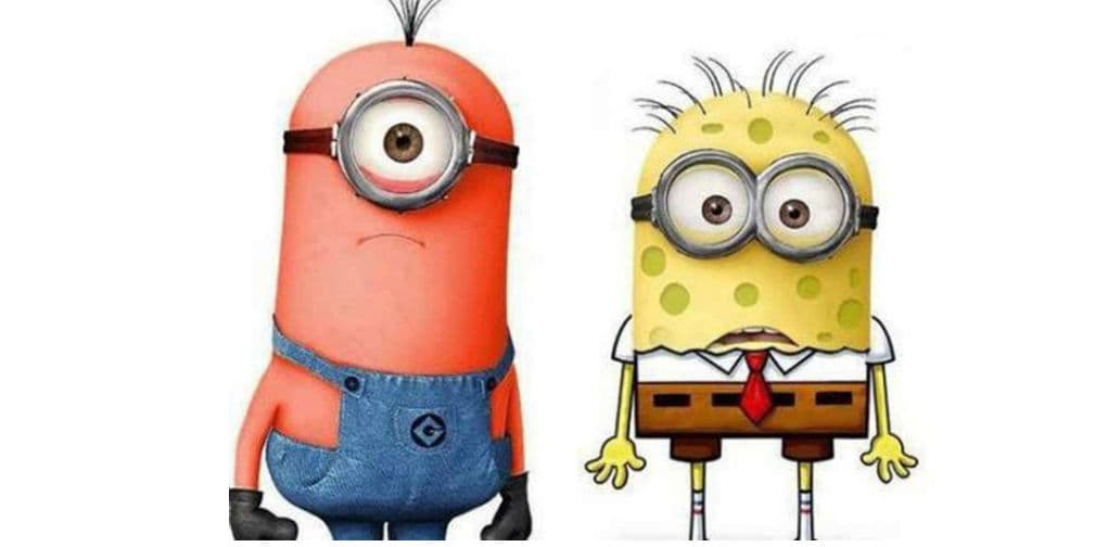Bob Esponja: ¿Cómo se ven los Minions con pantalones cuadrados?