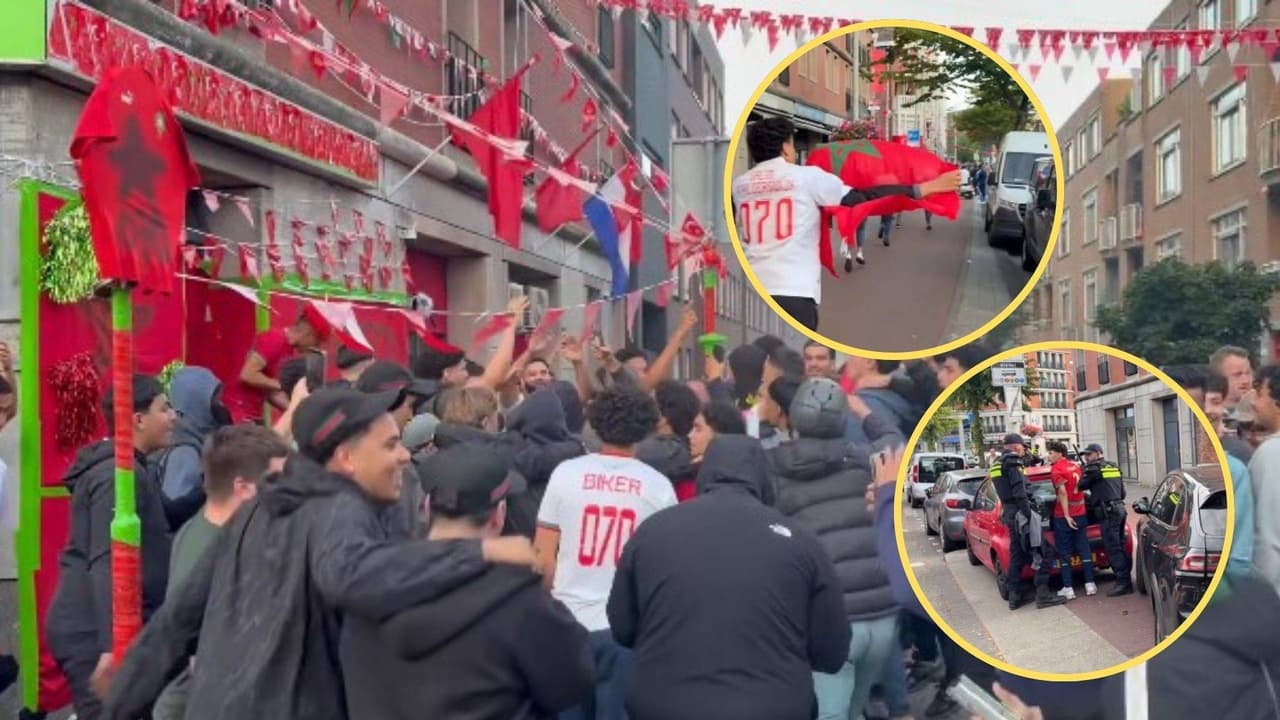 ¡En su casa! Fans de Marruecos toman calles de Países Bajos para celebrar