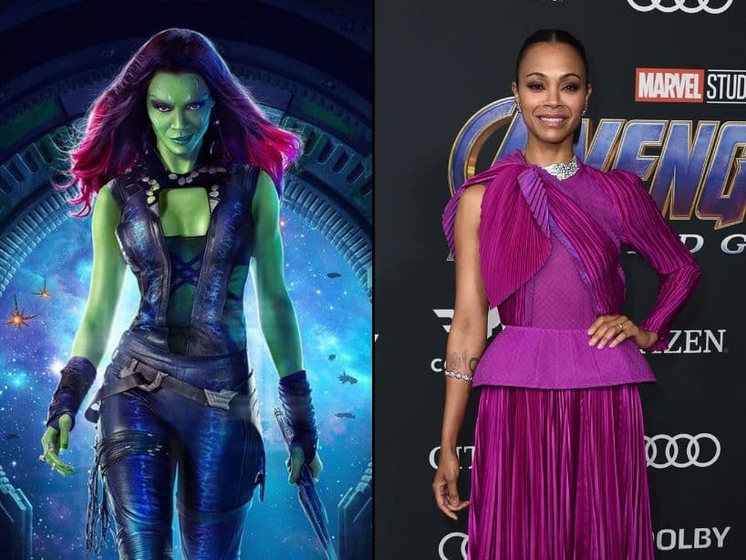 Gamora, quien apareció por primera vez en la cinta 'Guardianes de la Galaxia', es interpretada por Zoe Saldana.