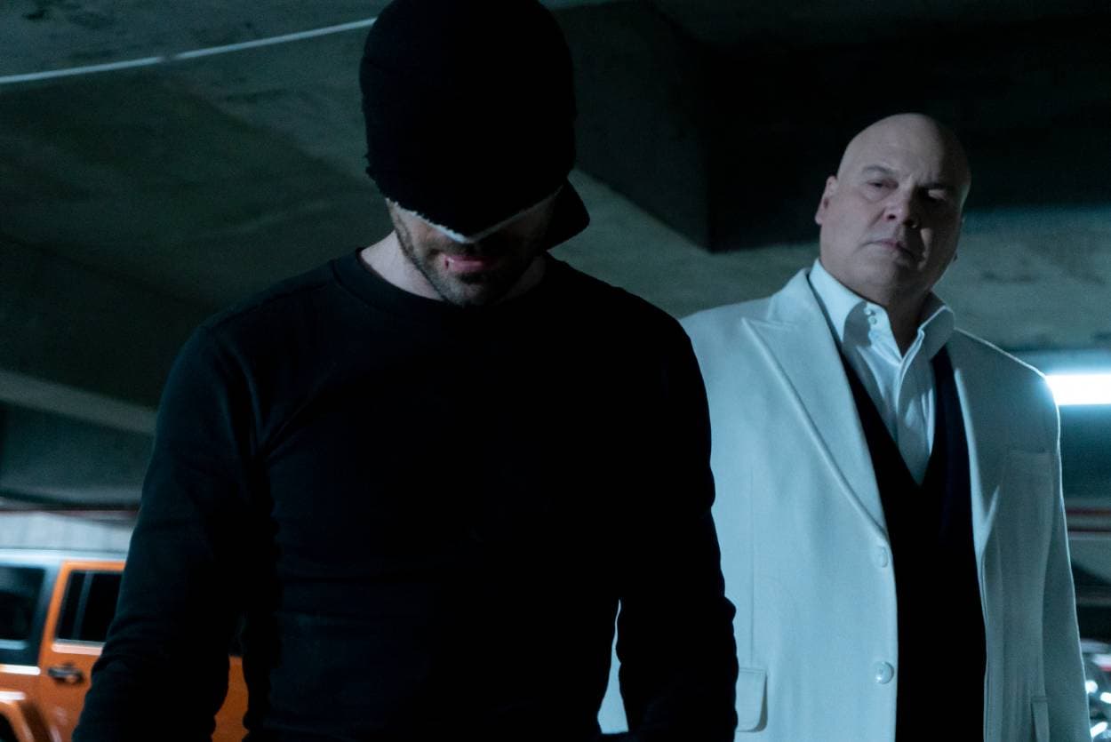 Charlie Cox y Vincent D'Onofrio en la serie 'Daredevil'