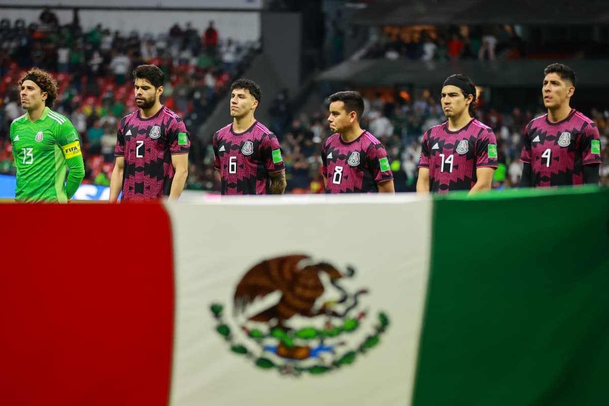 Selección Mexicana previo al partido contra El Salvador en marzo de 2022.