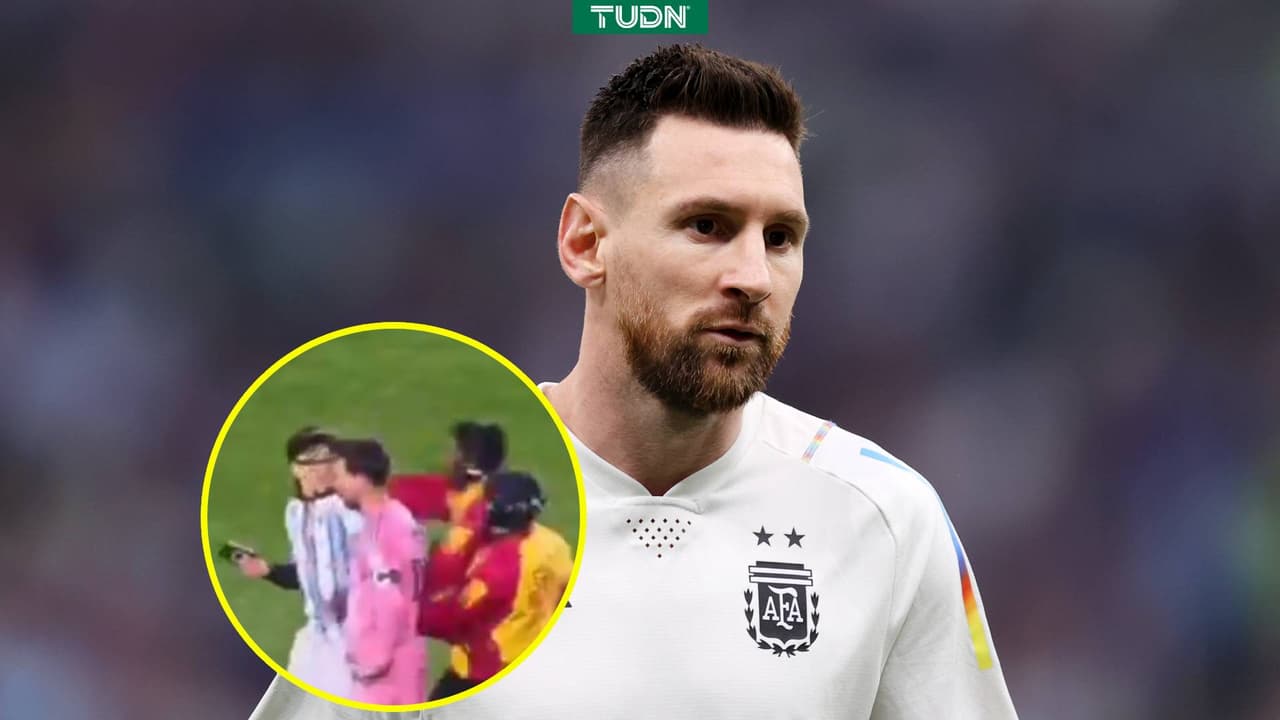 Desilusionado y capturado por una selfie con Messi