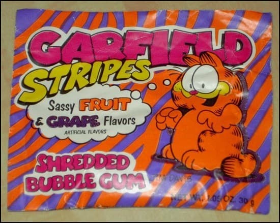 Si no te convencía el marinero, también estaban las tiras de chicle de Garfield.