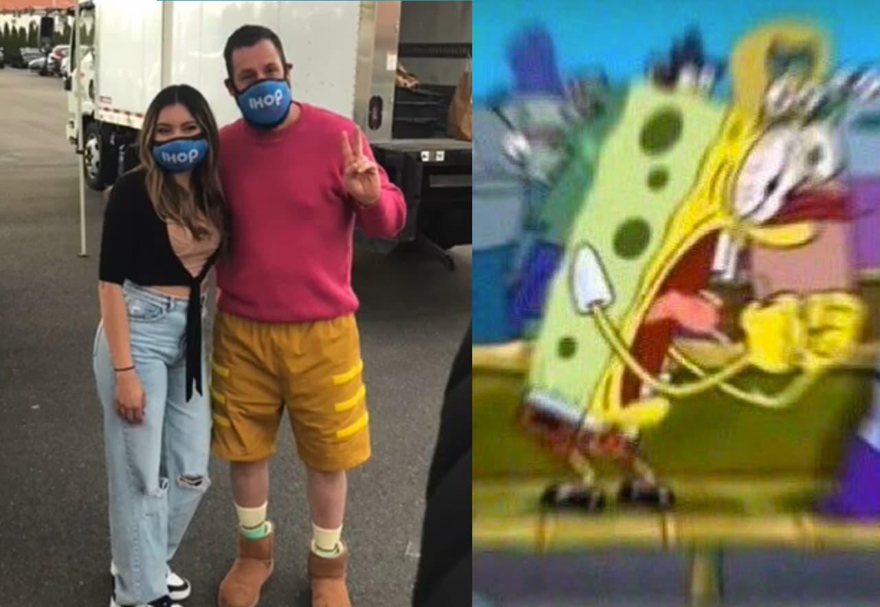 ¡Y al final sí lo reconoció! Adam Sandler se reúne con mesera del video viral
