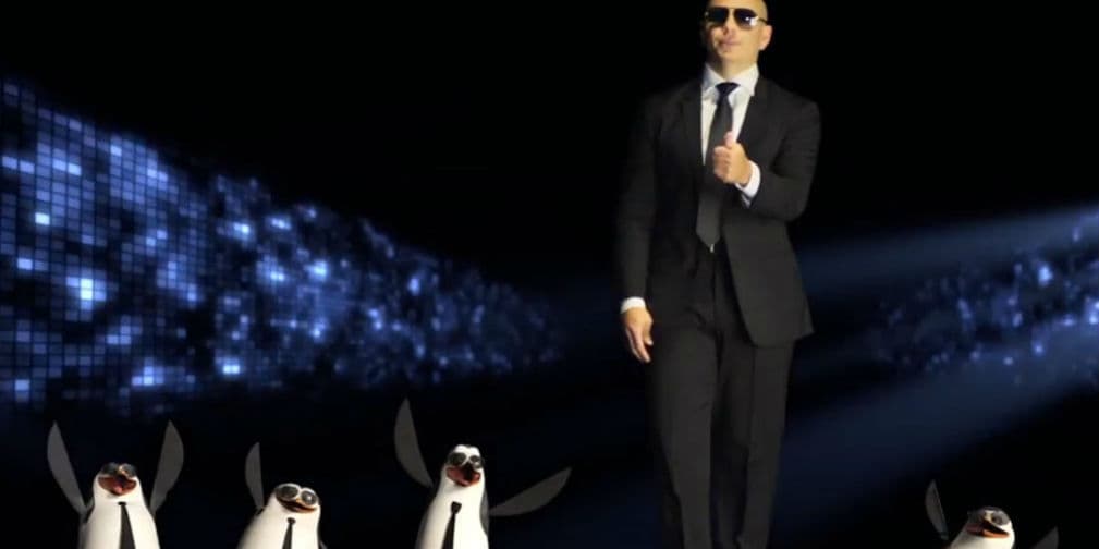 Pitbull y Pingüinos de Madagascar