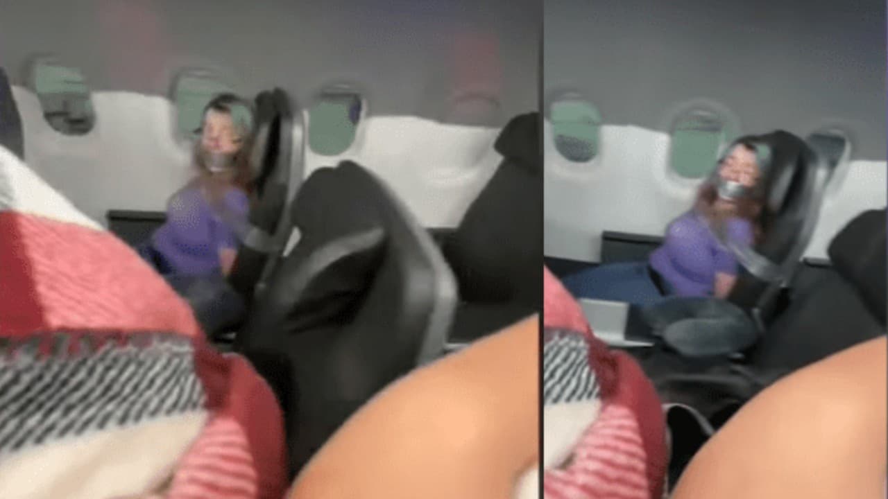 ¡Asumakina! Amarran a mujer durante vuelo porque insultó a una azafata