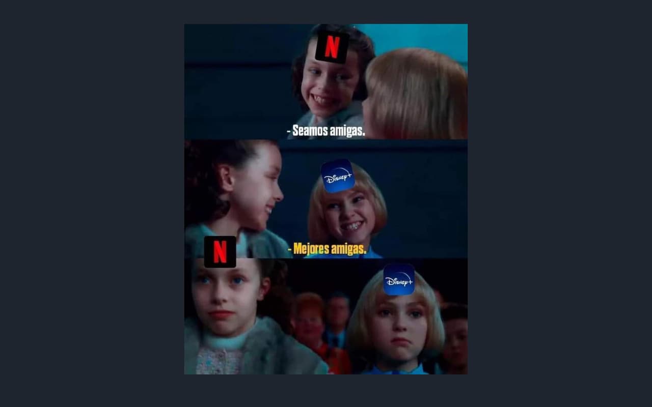 En noviembre también llegó Disney+ a Latinoamérica y algunos se sorprendieron por la bienvenida que le dio Netflix a través de redes sociales, donde le escribieron un mensaje para desearle lo mejor.