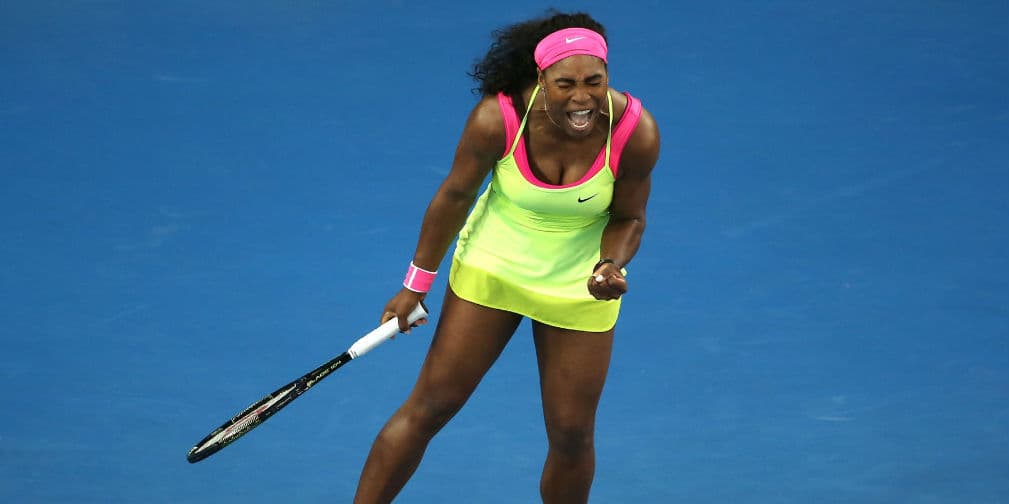 6. Serena Williams: La tenista no sale a jugar sin atar bien sus zapatos. Siempre rebota al menos cinco veces la pelota.