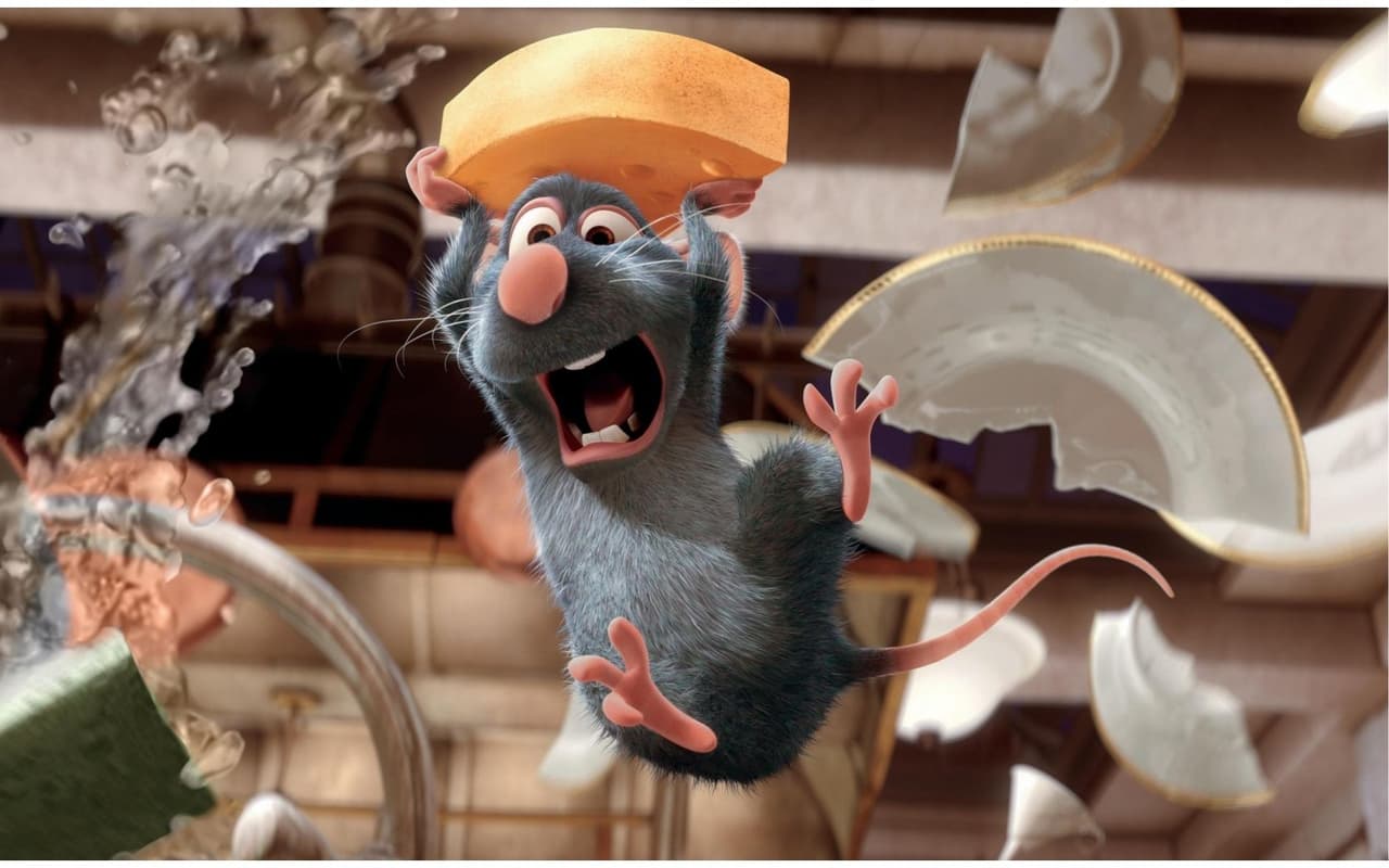 La línea del tiempo continúa muchos siglos después. Para entonces, la magia de la bruja logró que algunos animales evolucionaran con inteligencia y comportamiento humano, como Remy, protagonista de 'Ratatouille'. A partir de aquí, la cosa se pone más loca.