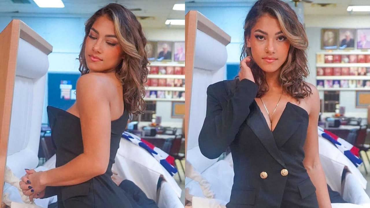 Influencer realiza sesión de fotos en mitad del funeral de su papá