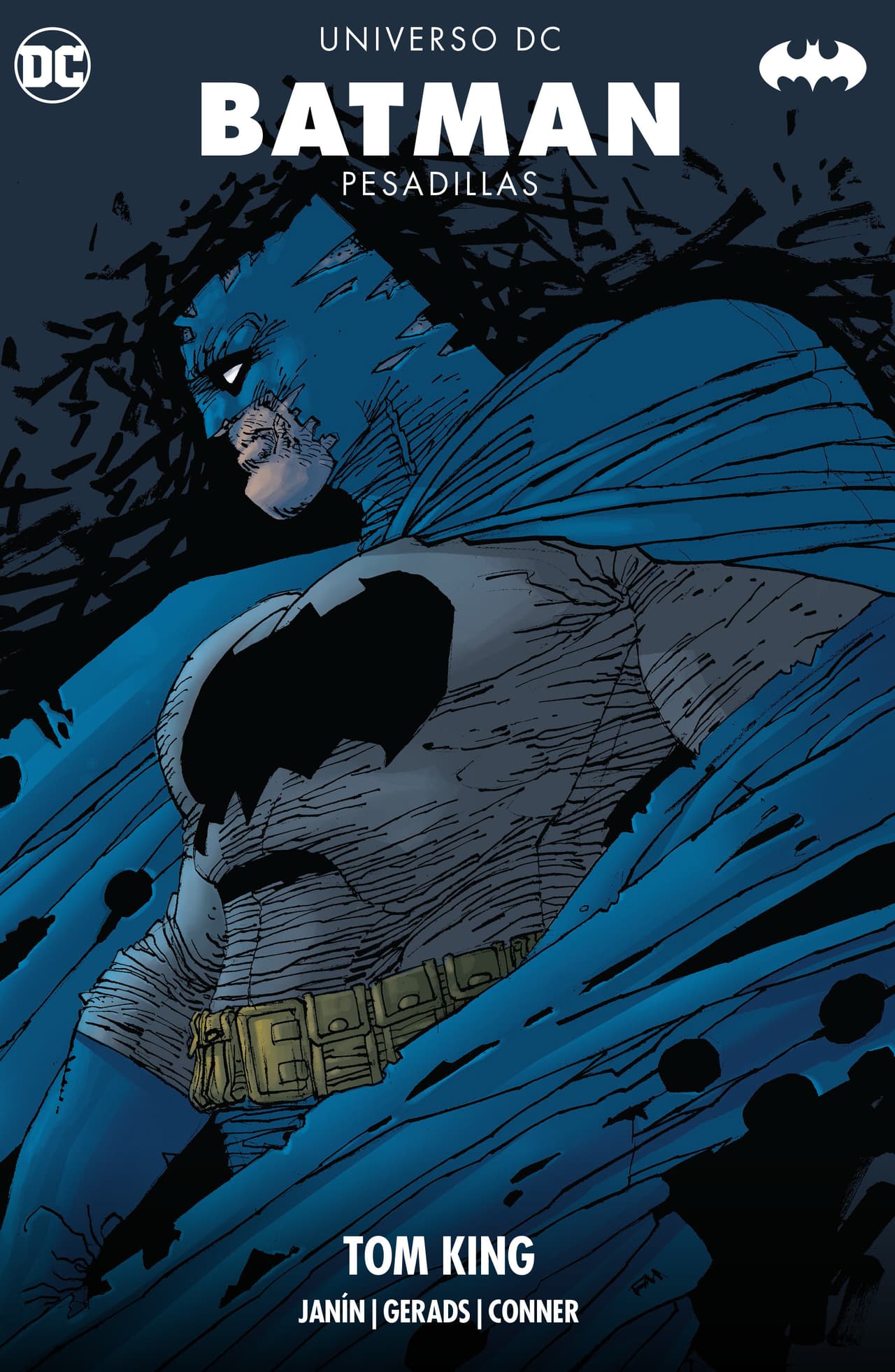 'Batman Pesadillas' recopila BATMAN #61-63 y #66-69. Fue escrito por Tom King e ilustrado por Mikel Janin, Mitch Gerards y Amanda Conner.