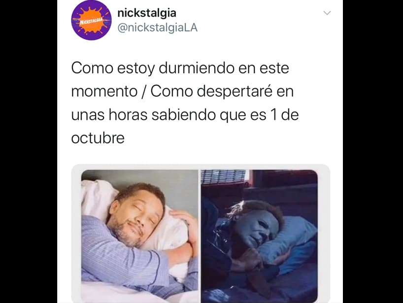“Como estoy durmiendo en este momento/ Como despertaré en unas horas sabiendo que es 1 de octubre”, destacó un usuario de Twitter.