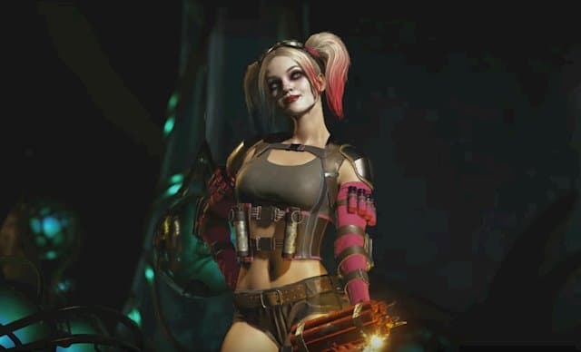 En Injustice 2 el atuendo de Harley combinaba su aspecto del cine con el de los juegos en la serie Batman Arkham.