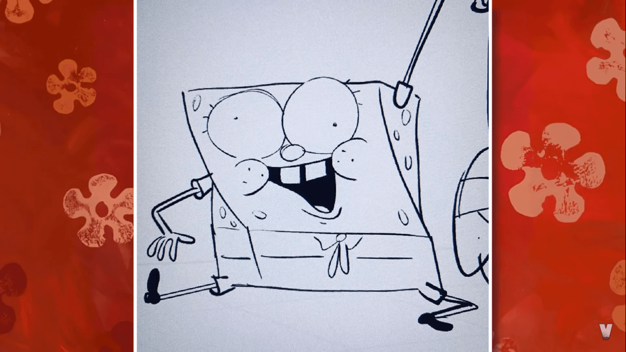 En internet ya circulan unos dibujos de la serie que compartió en su Instagram John Trabbic, uno de los involucrados en el proyecto. En este vemos a Bob Esponja con la corbatita de Koral Kamp que le vemos en la película.