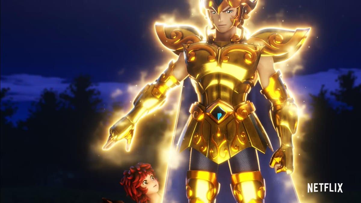 En el anime original los villanos corrían hasta de la policía. Aquí los caballeros enfrentan al ¿ejército? Ah, Aioria va acompañado por quien parece ser Marin.