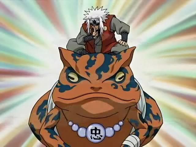 ¡Mira el Funko de Jiraiya arriba de un sapo!