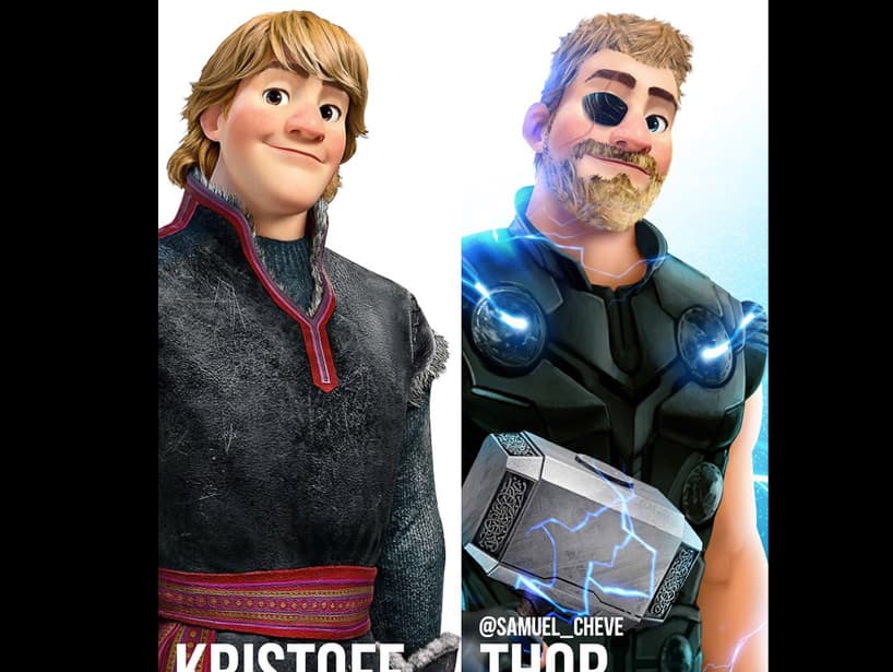 Kristoff aparece caracterizado como Thor tras perder su ojo en ‘Avengers: Endgame’, además de recuperar su figura.
