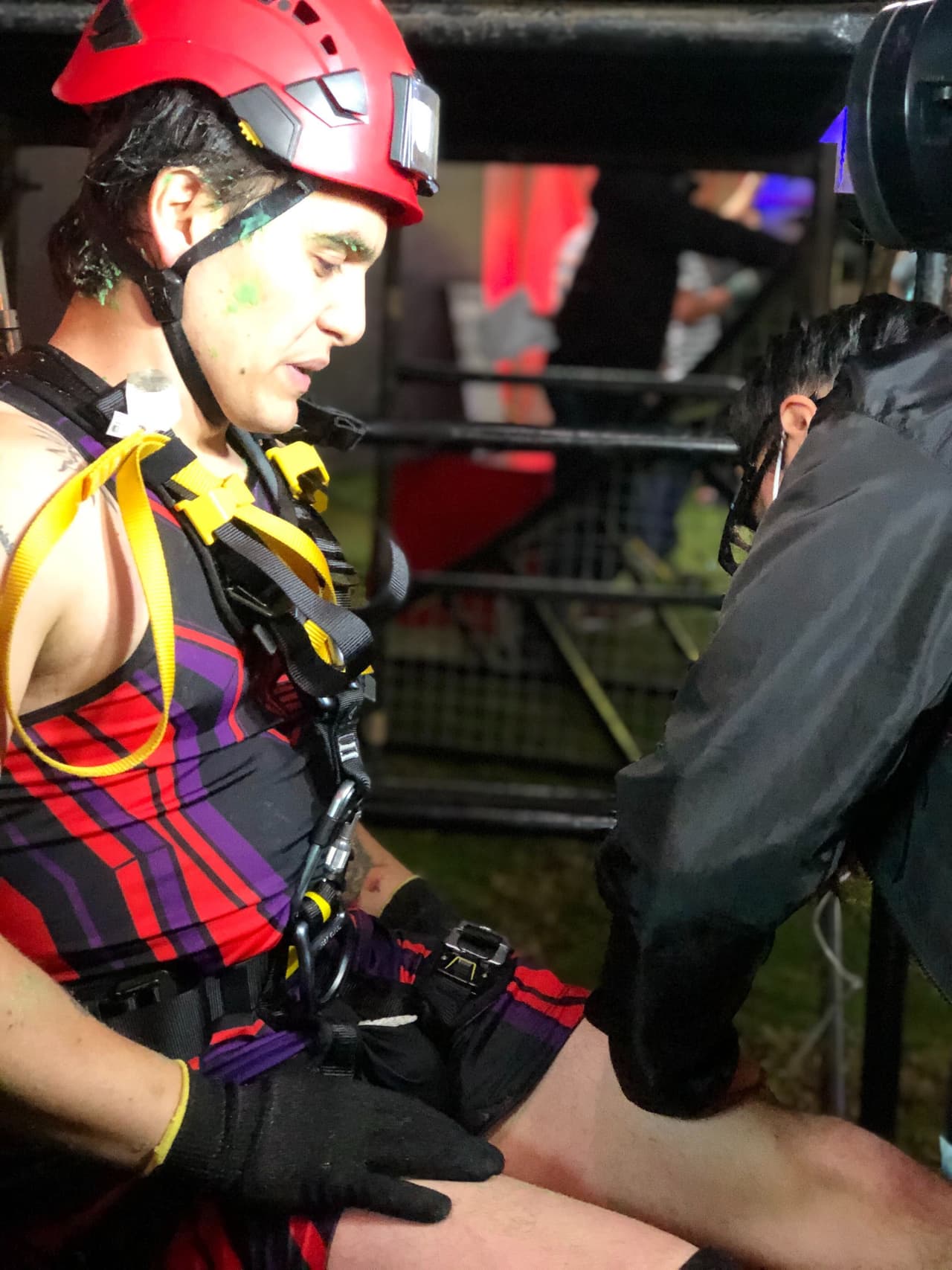 Por su parte, Julián Figueroa se lastimó la pierna al subir la escalera. Pese al dolor que sentía terminó en 25 segundos.