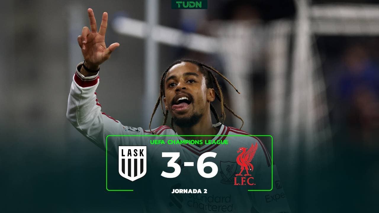 Triplete de Barcola y Liverpool golea en la presentación en casa de LASK en Champions
