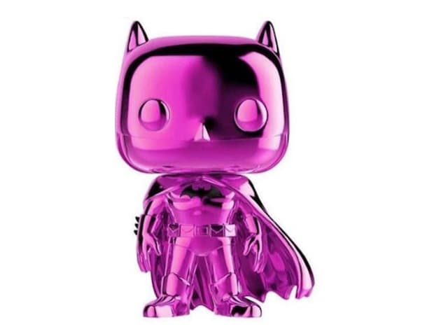 Este Batman de cromo rosado no solo es una figura del evento, es tan exclusivo que está limitado a 1,500 piezas.