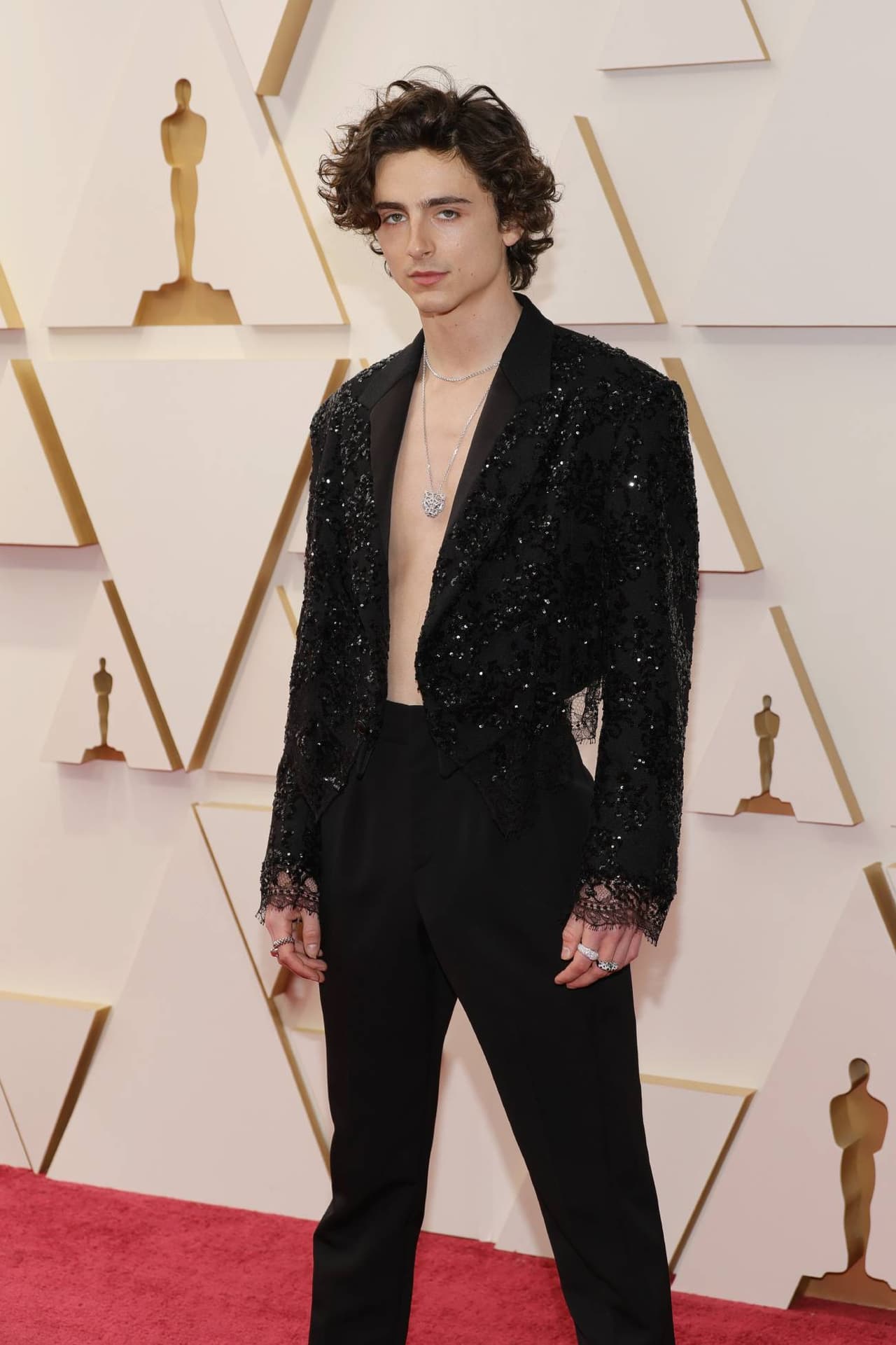 Timothée Chalamet en los Premios Oscar 2022.