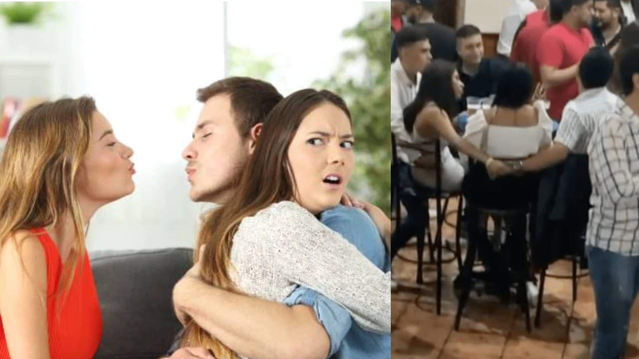 ¡Amiga date cuenta! Captan en video la infidelidad de dos amigos en la cara de sus novios