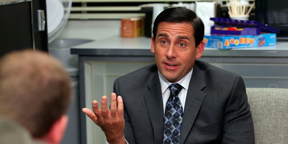 Steve Carell por Michael Scott en The Office