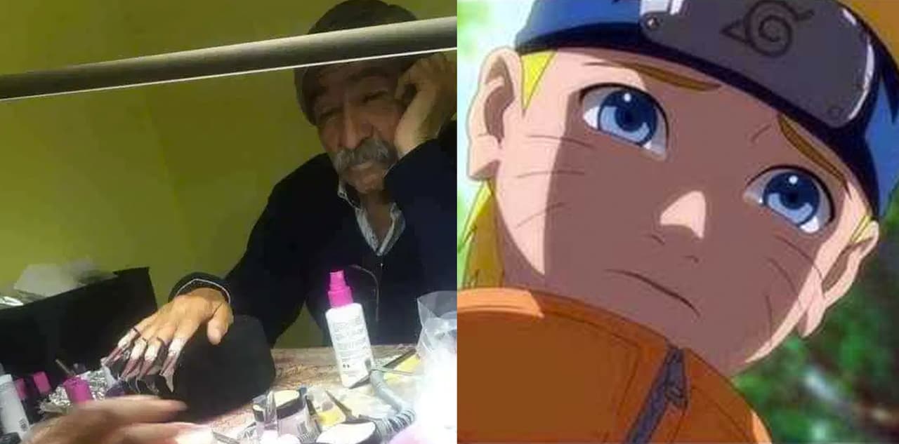Viral: Papá se deja poner uñas acrílicas para ayudar a su hija en un examen