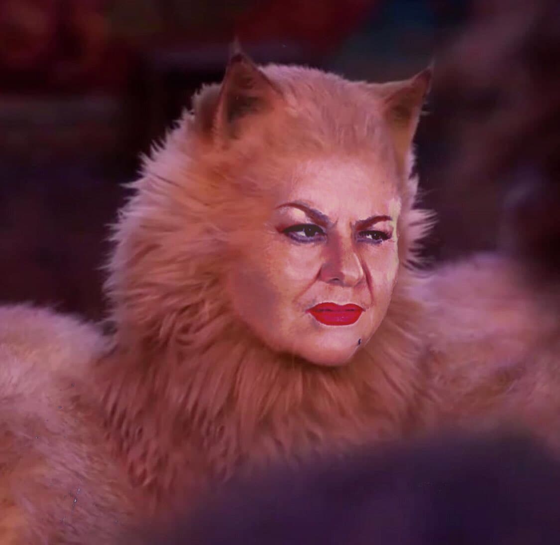 Y si de grandes personalidades hablamos, también la pusieron como Judi Dench en 'Cats'.