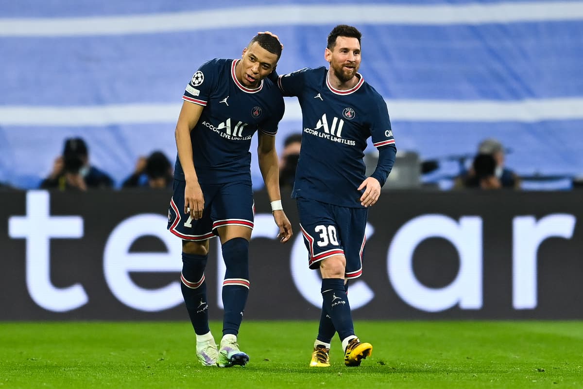 Mbappé y Messi en Madrid, 2022.