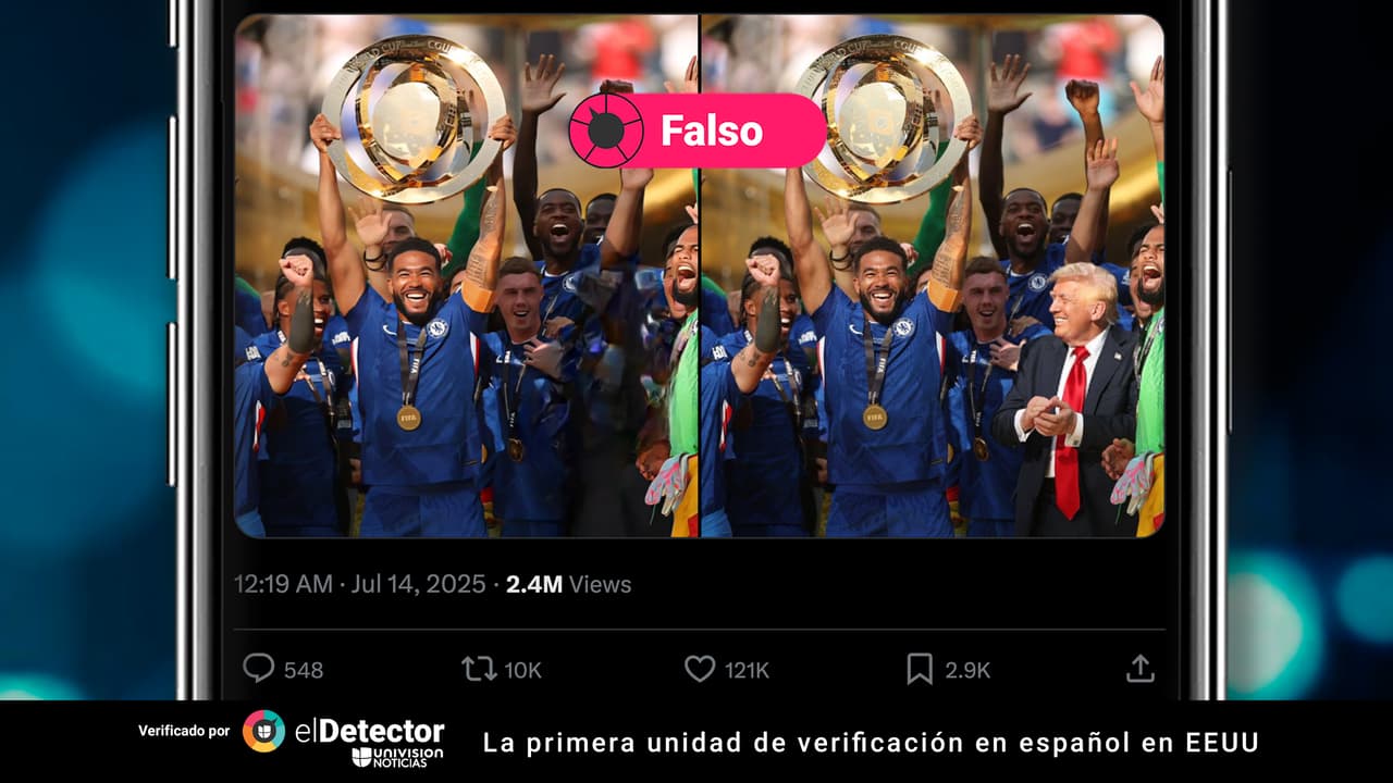 El Chelsea FC NO borró a Trump de la foto celebrando el título del Mundial de Clubes