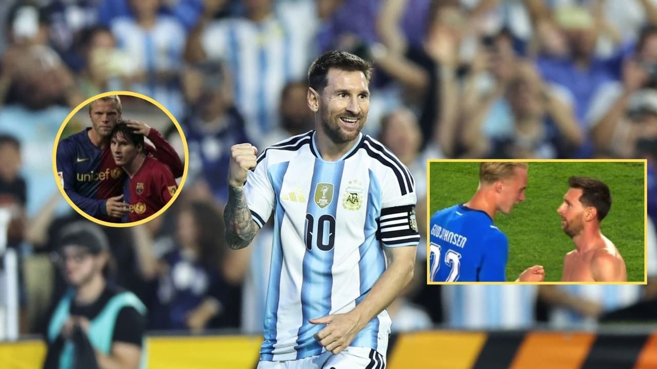 Messi jugó vs. hijo de excompañero y vivió un emotivo momento