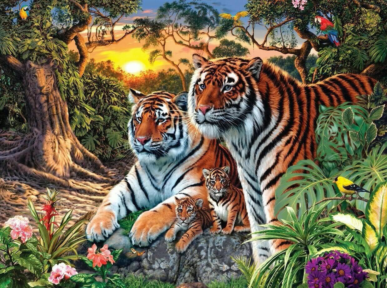 Te retamos a descubrir cuántos tigres hay en la imagen