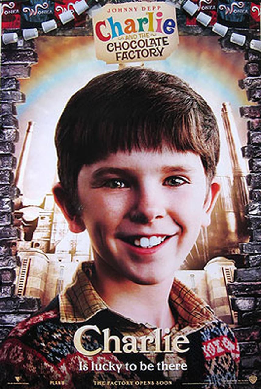 Freddie Highmore interpretó a Charlie Bucket, un niño pobre que por azares del destino encuentra el último boleto dorado para asistir a la visita guiada de la fábrica de chocolate de Willy Wonka, quien al final hereda la empresa de este famoso dulcero.
