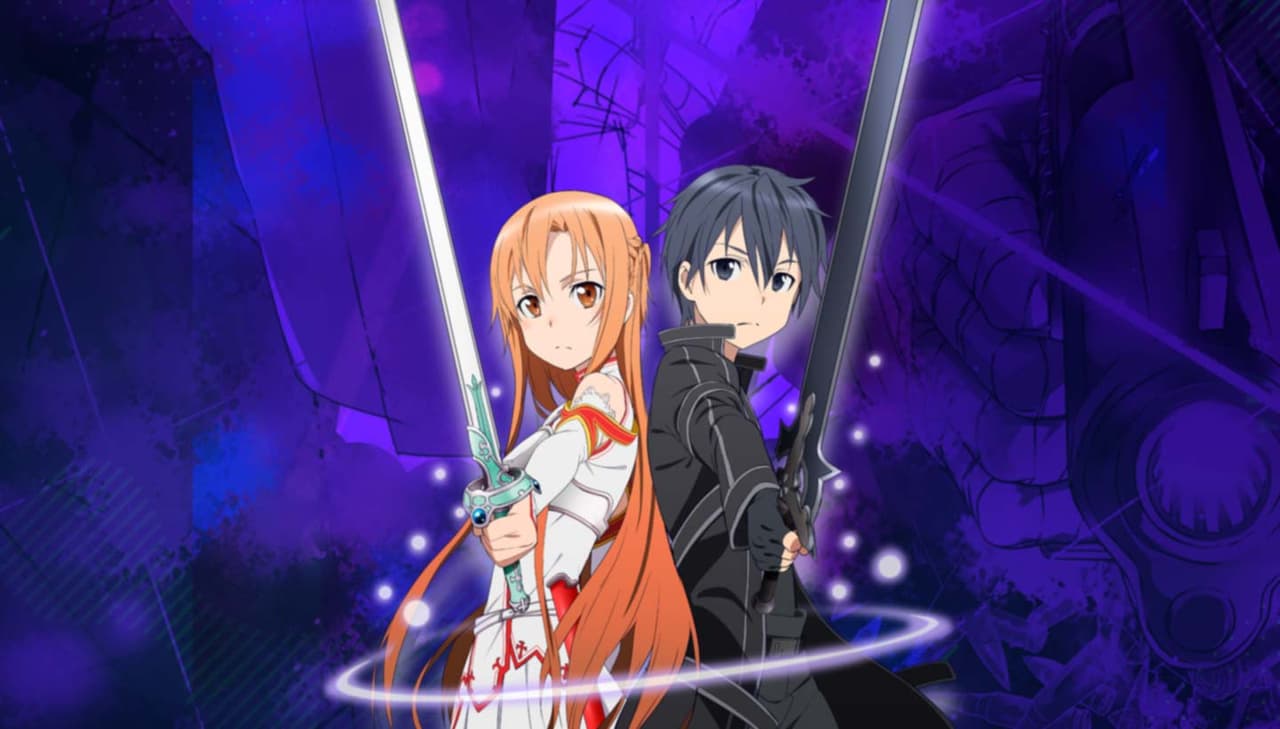 Asuna y Kirito - Sword Art Online: Los protagonistas del anime se conocen en un mundo de realidad de virtual pero su amor es real.