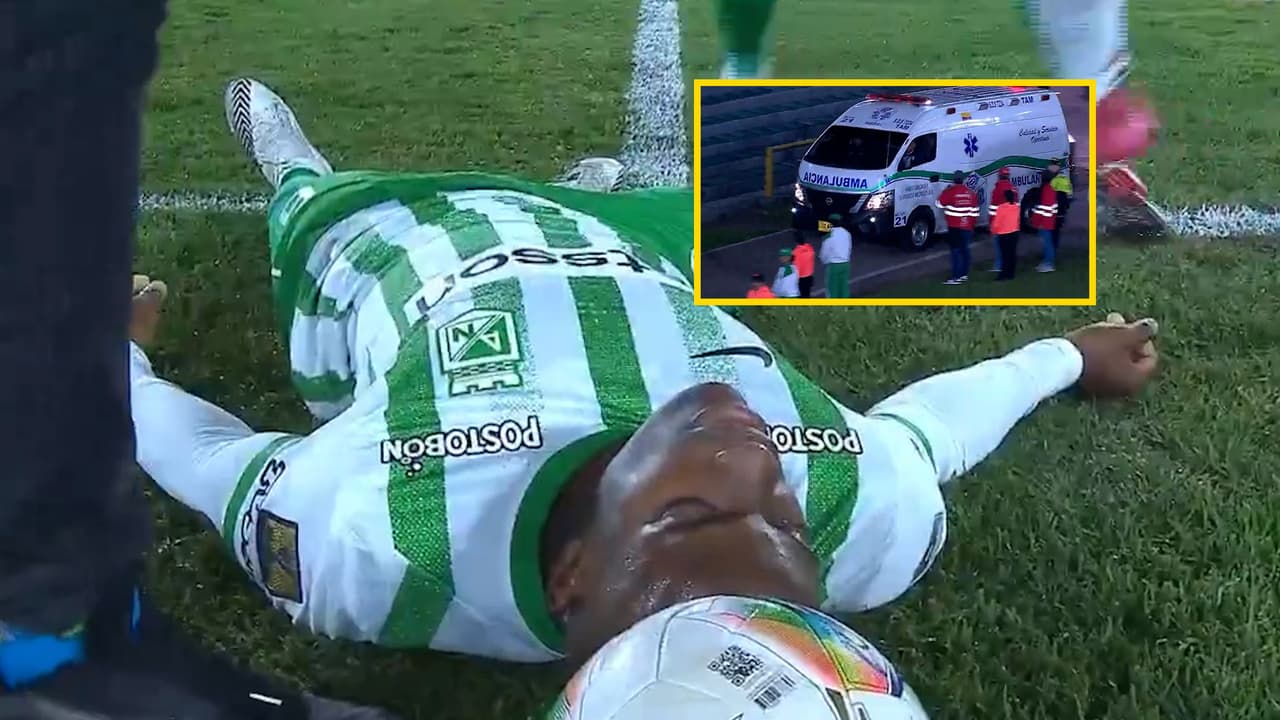 Seleccionado colombiano preocupa tras desplomarse en pleno partido
