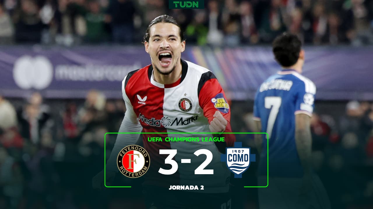 Feyenoord frena al Como y le remonta en la UEFA Champions League