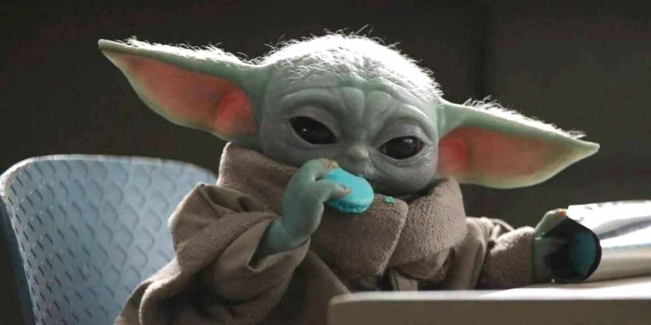 Baby Yoda y sus macarrones