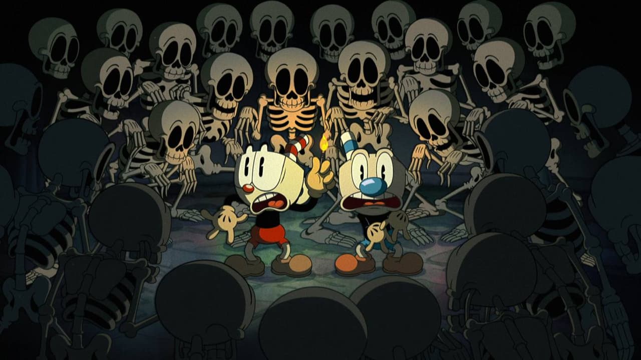 Cuphead y su hermano Mugman en la serie ¡El show de Cuphead!