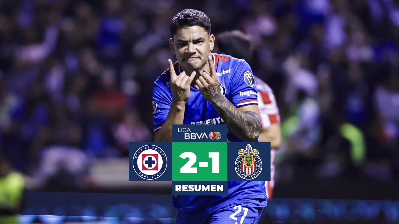Cruz Azul acaba con el invicto de Chivas; Sepúlveda aplicó la 'ley del ex'